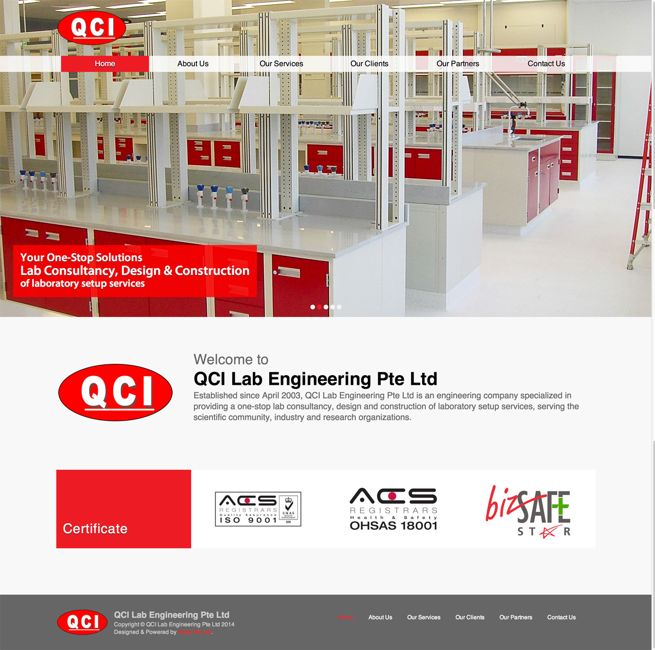 Qci Lab Engineering Pte. Ltd. website homepage