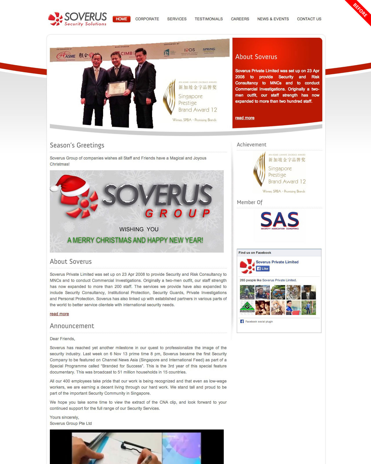 Soverus Private Limited old website
