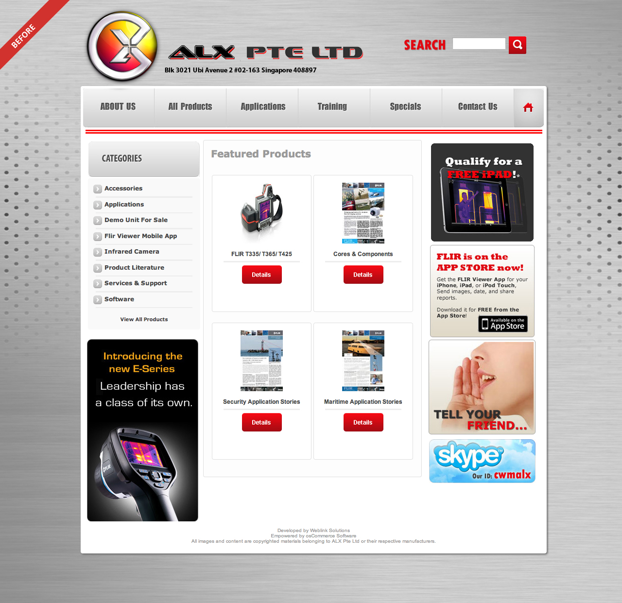 ALX Pte Ltd 2012 website design