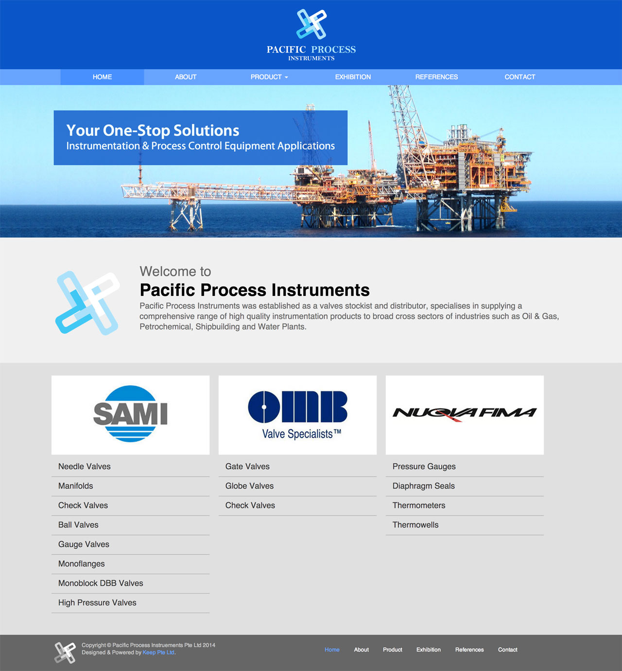Pacific Process Instruments Pte. Ltd. website homepage
